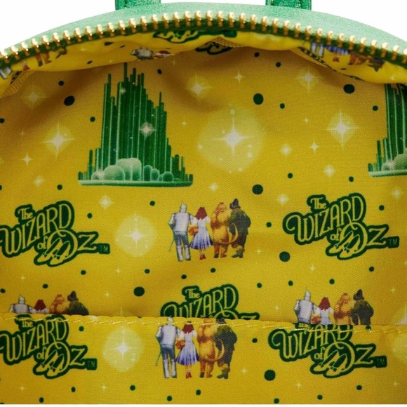 NEW Loungefly The Wizard of Oz Emerald City Glow-in-the-Dark Green Backpack - Picture 6 of 6